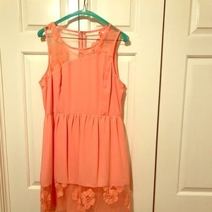 Sheath dress, light corral with liner